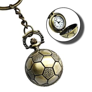 Football Pocket Watch Keychain